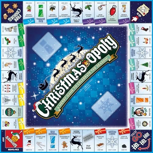 Late for the Sky Christmas-Opoly Board Game - Family Holiday Party Game for 2-6 Players, Ages 8+, Festive Collect-and-Trade Play