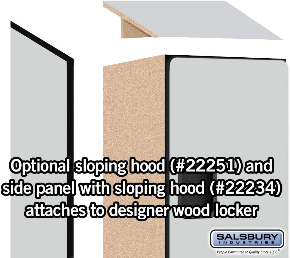 Salsbury Industries 2-Tier S-Style Extra Wide Designer Wood Locker with One Wide Storage Unit, 6-Feet High by 18-Inch Deep, Mahogany