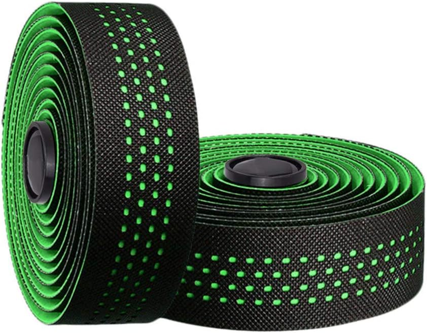 Tvoip 2 Rolls Soft Road Bike Bicycle Handlebar Cork EVA PU Bar Tape Professional Cycling Damping Anti-Vibration Wrap