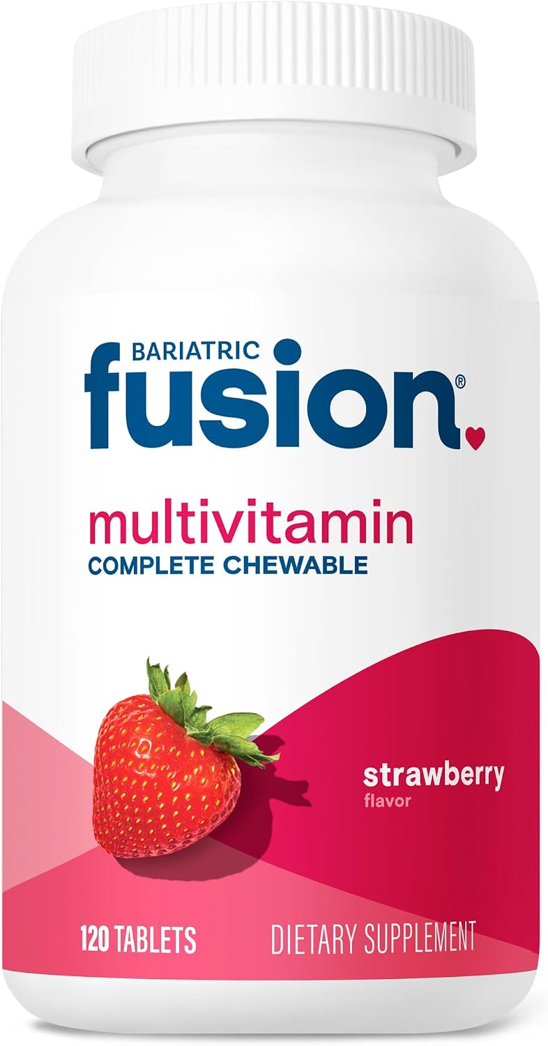 Bariatric Fusion Orange Cream Flavored Complete Chewable Bariatric Multivitamin with Iron for Bariatric Surgery Patients Including Gastric Bypass and Sleeve Gastrectomy - 120 Tablets