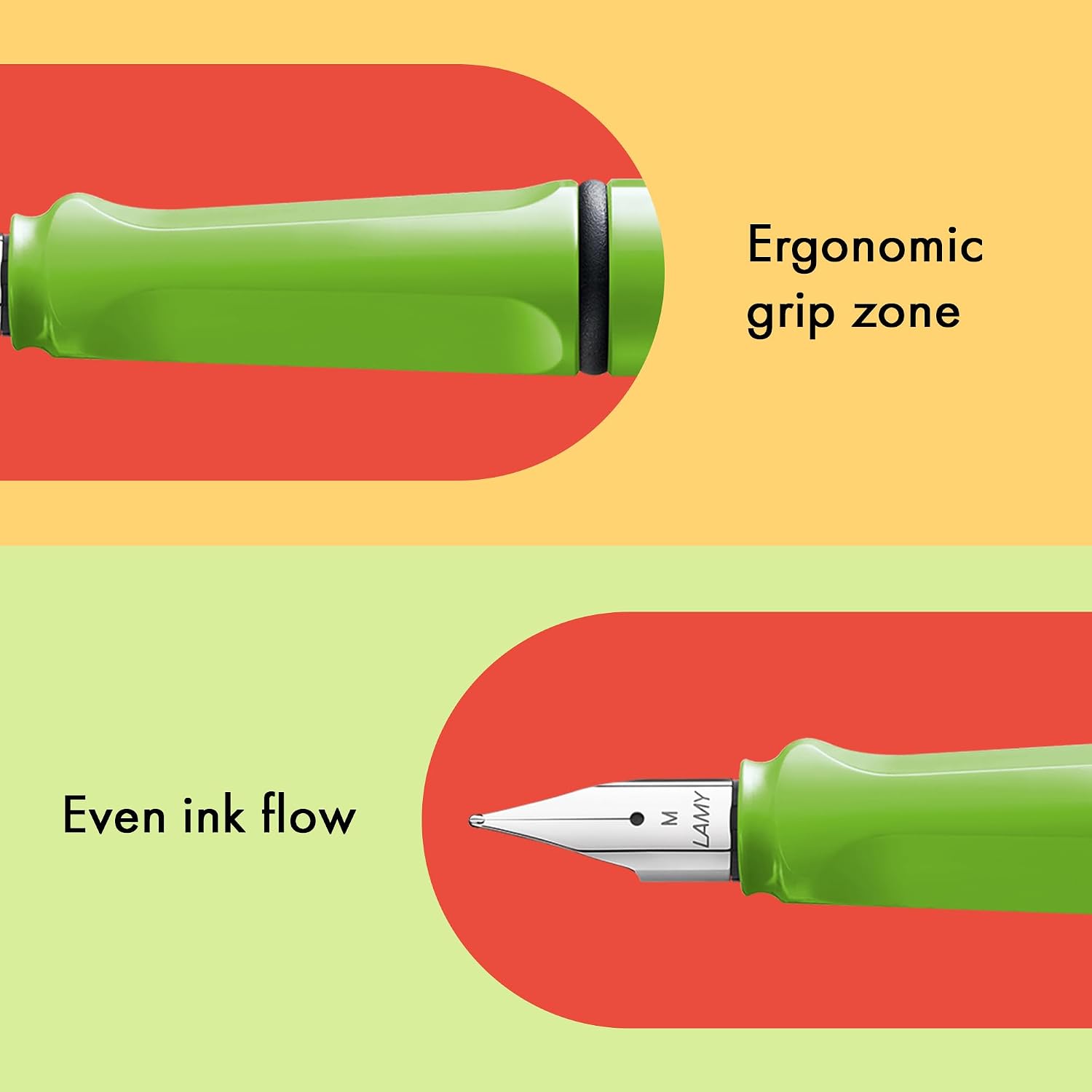 LAMY safari umbra - Fountain Pen with ergonomic grip & polished steel nib in size F - ideal for any Writing & Calligraphy - including LAMY T 10 blue cartridge - Right-Handed