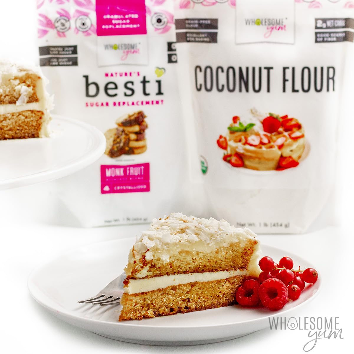 Wholesome Yum Premium Organic Coconut Flour For Baking, Keto, Gluten Free