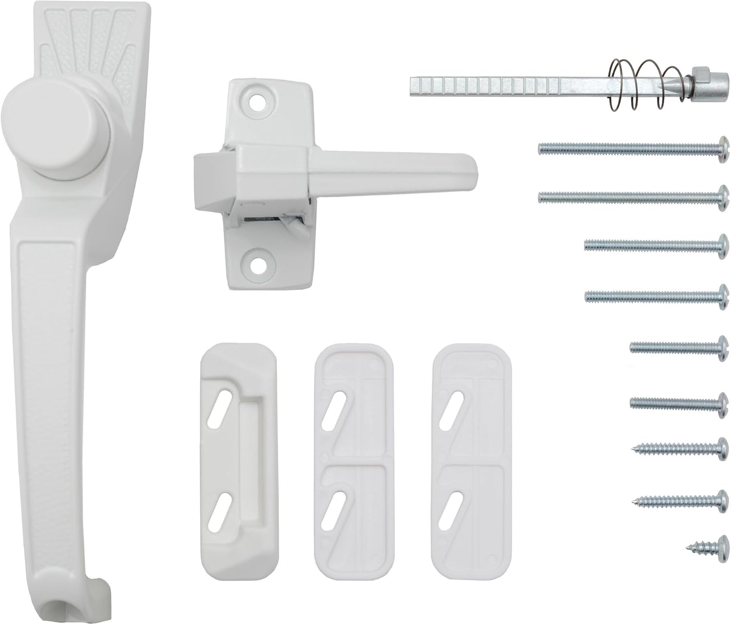 Ideal Security Model 11 Classic Push Button Handle with Latch for Storm Door and Screen Door, Silver