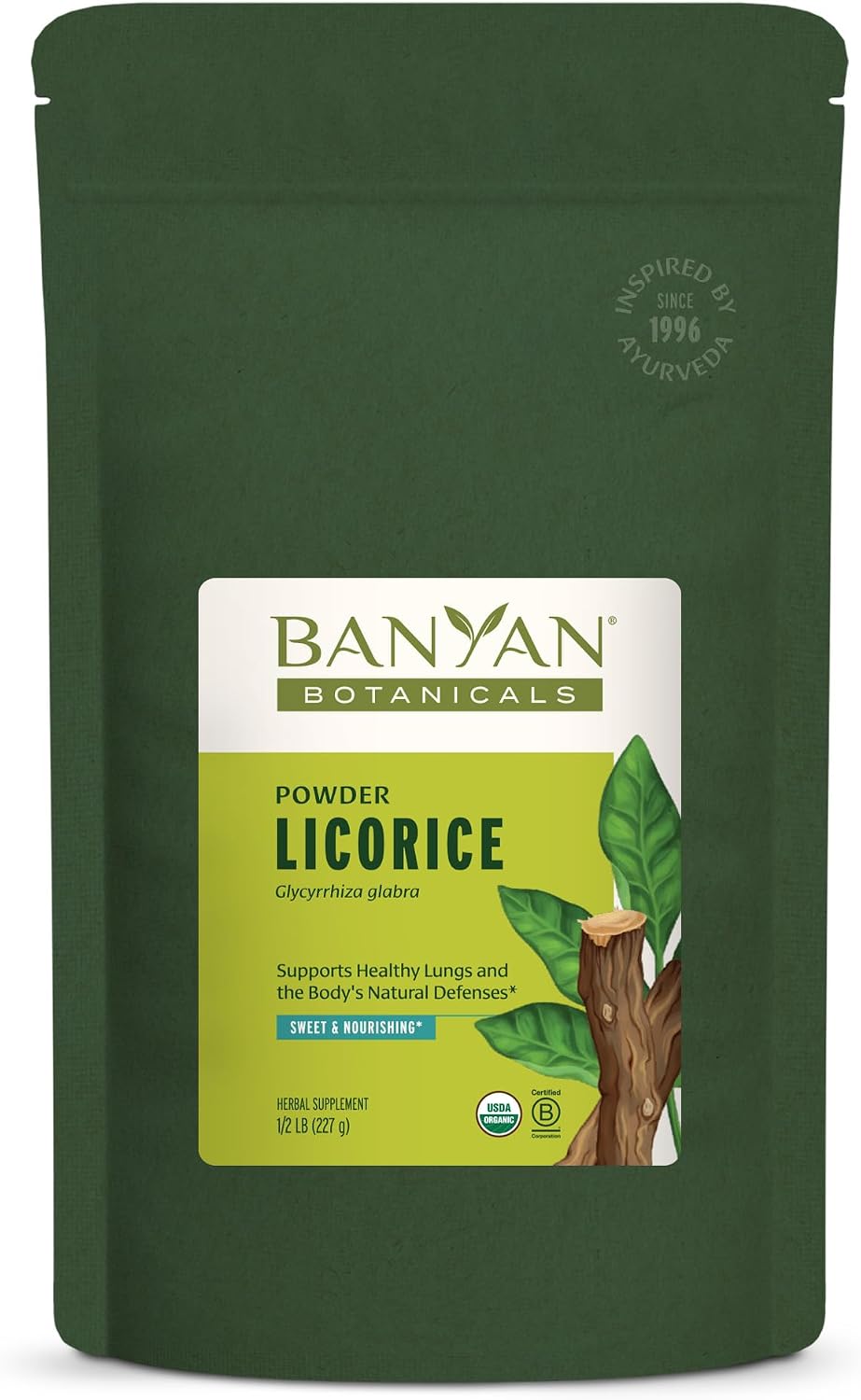 Banyan Botanicals Licorice Powder – Organic Licorice Root Powder (Glycyrrhiza Glabra) – for Supporting Healthy Digestion and Respiratory System