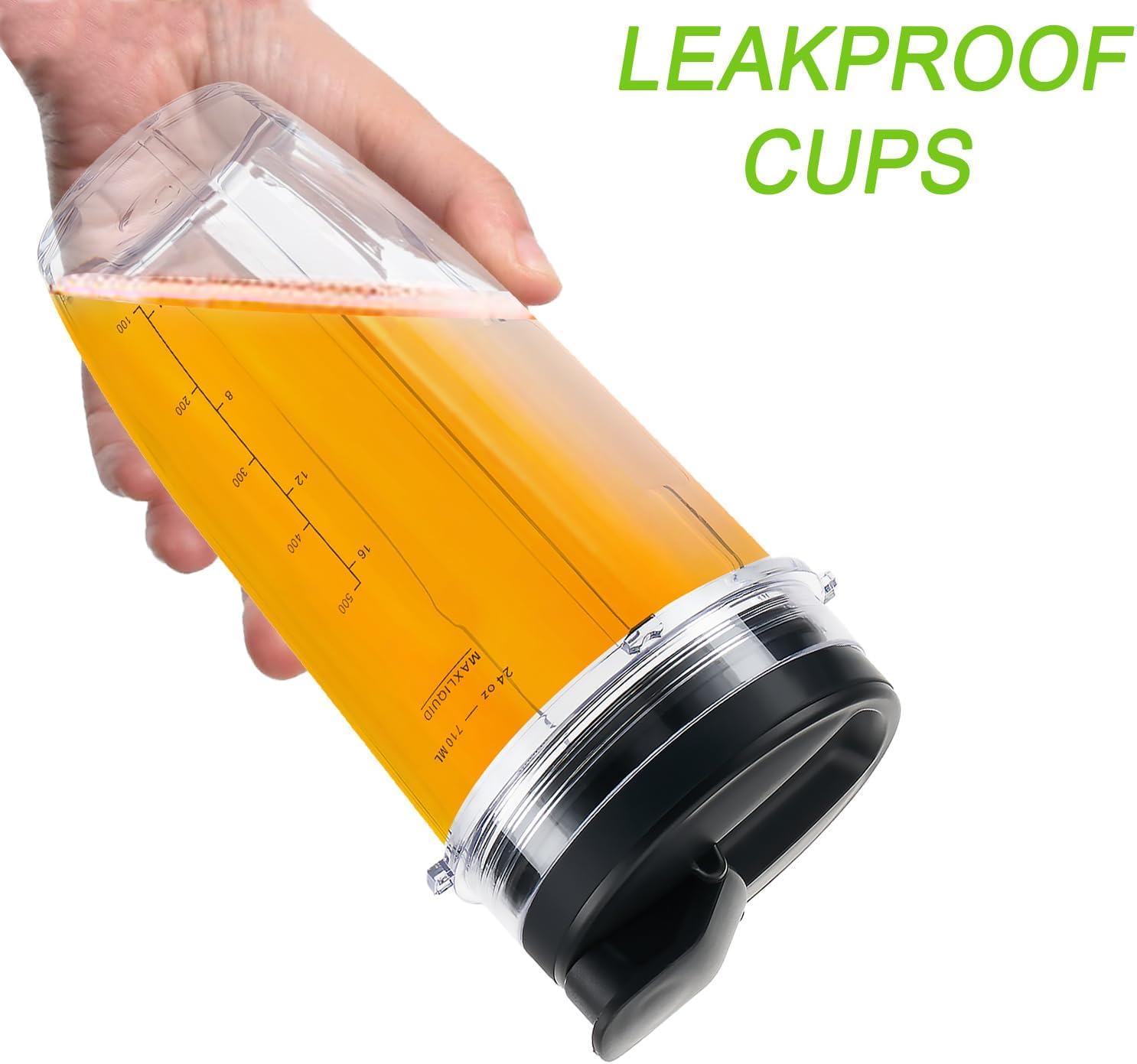 Replacement 24oz Blender Cup with Sip & Seal Lid For Nutri Ninja BL450 BL456 BL480 BL482 BL640 BL642 BL682 BN751 BN801 Foodi SS101 SS151 SS351 SS401