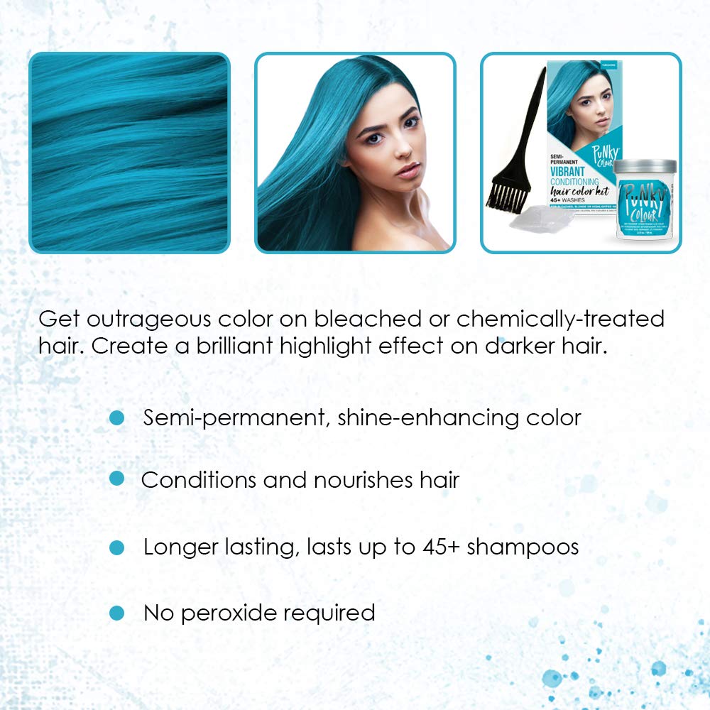 Punky Colour Box Kit Cotton Candy Semi Permanent Hair Color - Vegan, Cruelty-Free Conditioning Hair Dye, Lasts Up to 35 Washes