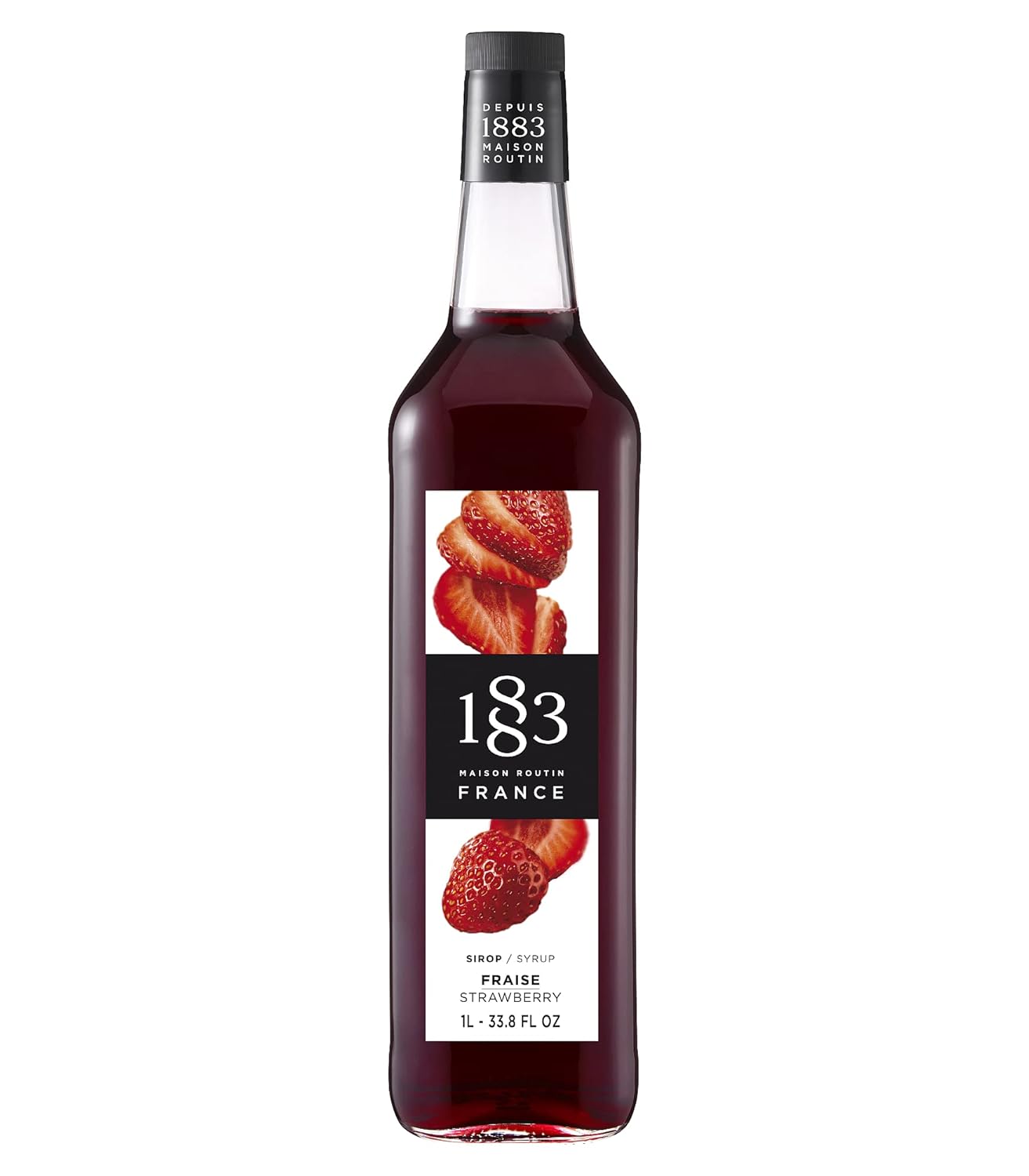 1883 Maple Syrup for Drinks, Made in France, 1 Liter Glass Bottle