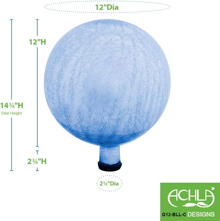 Achla Designs G10-FG-C Gazing, Fern Green 10 inch Glass Garden Globe Ball Sphere, 10