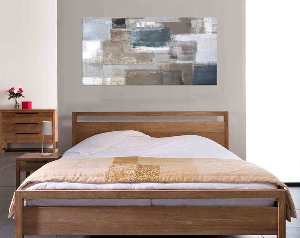 arteWOODS Ocean Wave Canvas Wall Art Beach Sunset Pictures Coastal Nature Artwork Blue Sea Painting Prints for Living Room Bedroom Home Office Decoration 20" x 40"