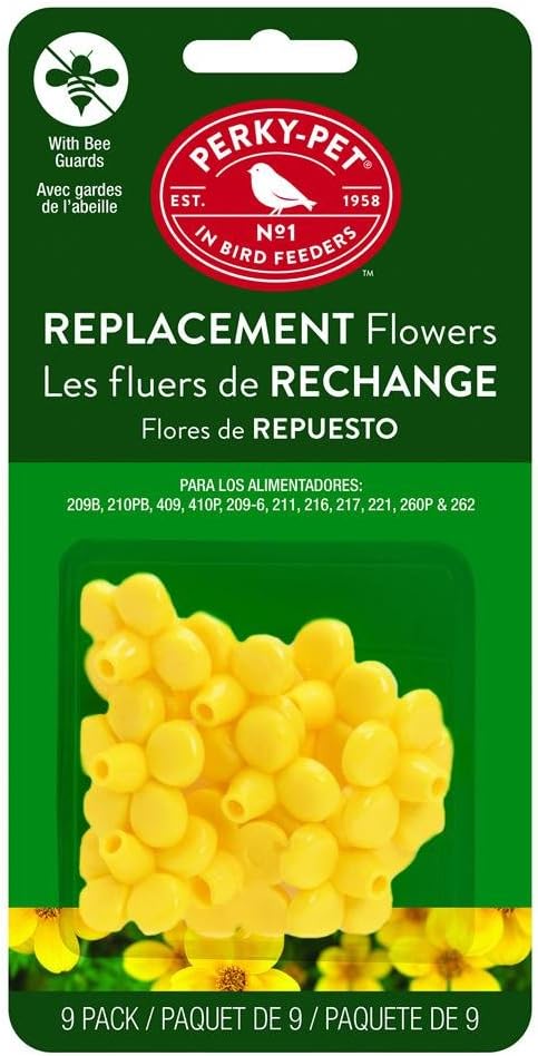 9-Pack Replacement Yellow Feeder Flowers