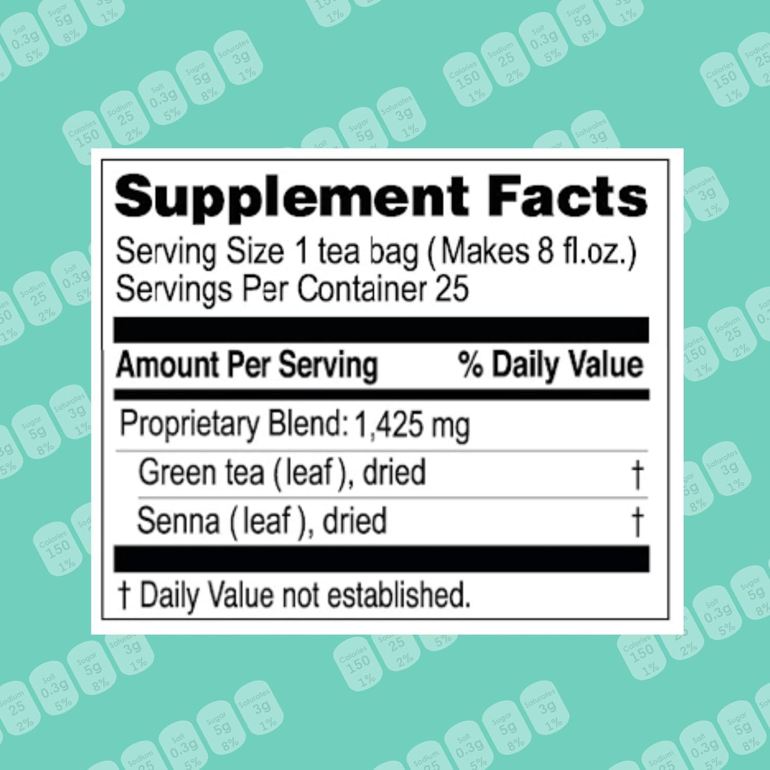 HYLEYS Slim Tea Goji Berry, Weight Loss Detox, Slimming Diet Tea, 25 Bags | Green Tea, Senna Detox & Cleanse, 3 Natural Ingredients, No Added Sugar, 1-Step Bedtime Routine, Supports Digestion