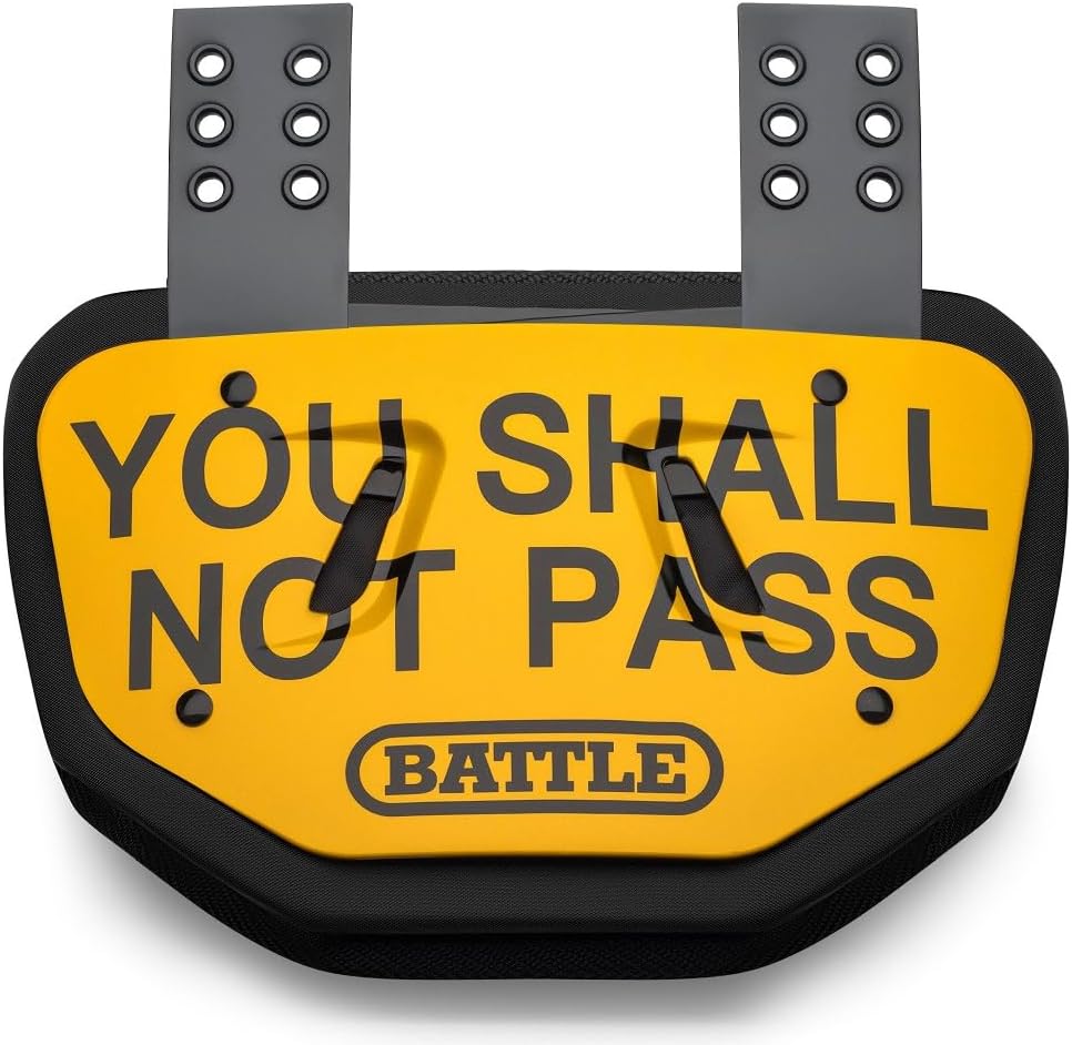 Battle Sports Novelty Football Back Plate, Kids, Adults
