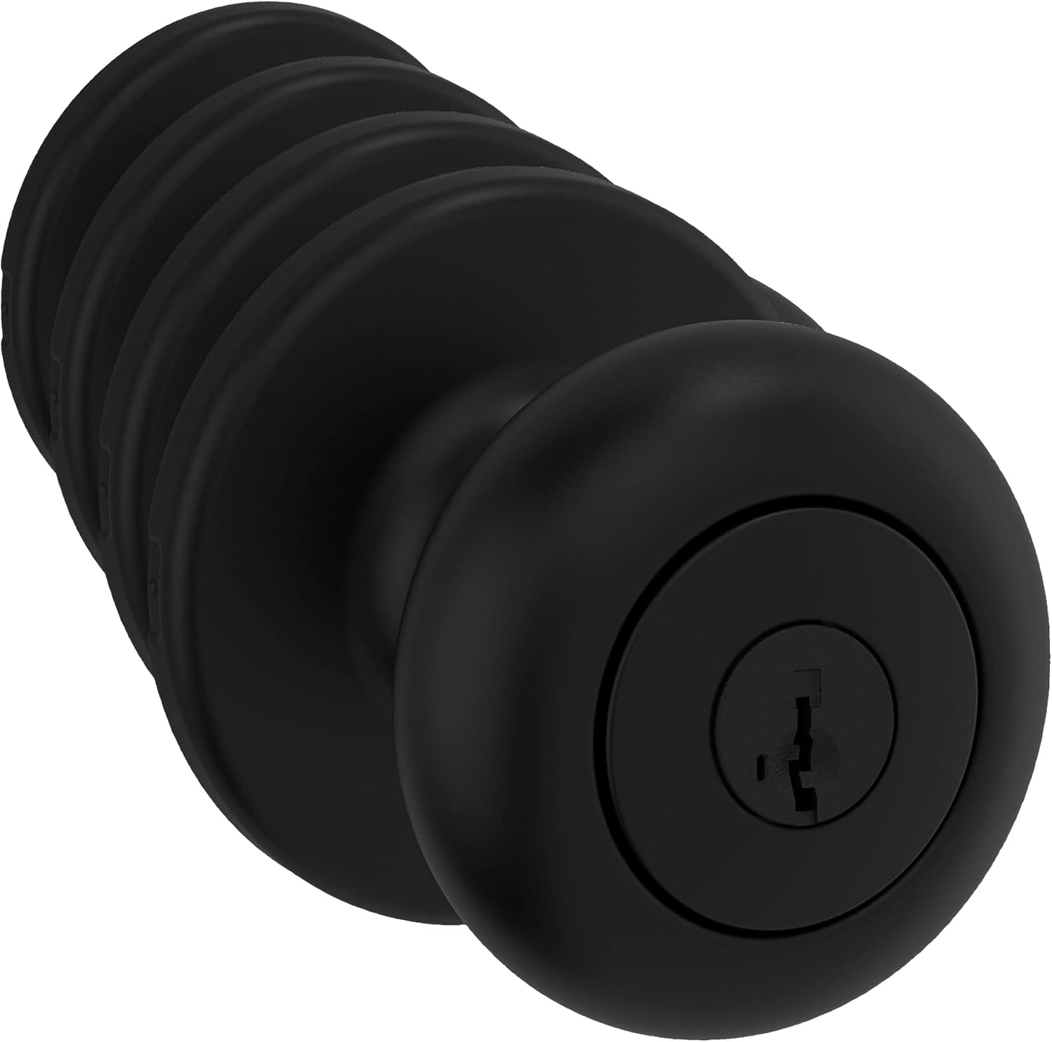 Kwikset Cove Interior Privacy Door Knob with Lock, Door Handle For Bathroom and Bedroom, Satin Nickel Keyless Turn Lock Doorknob, with Microban Protection