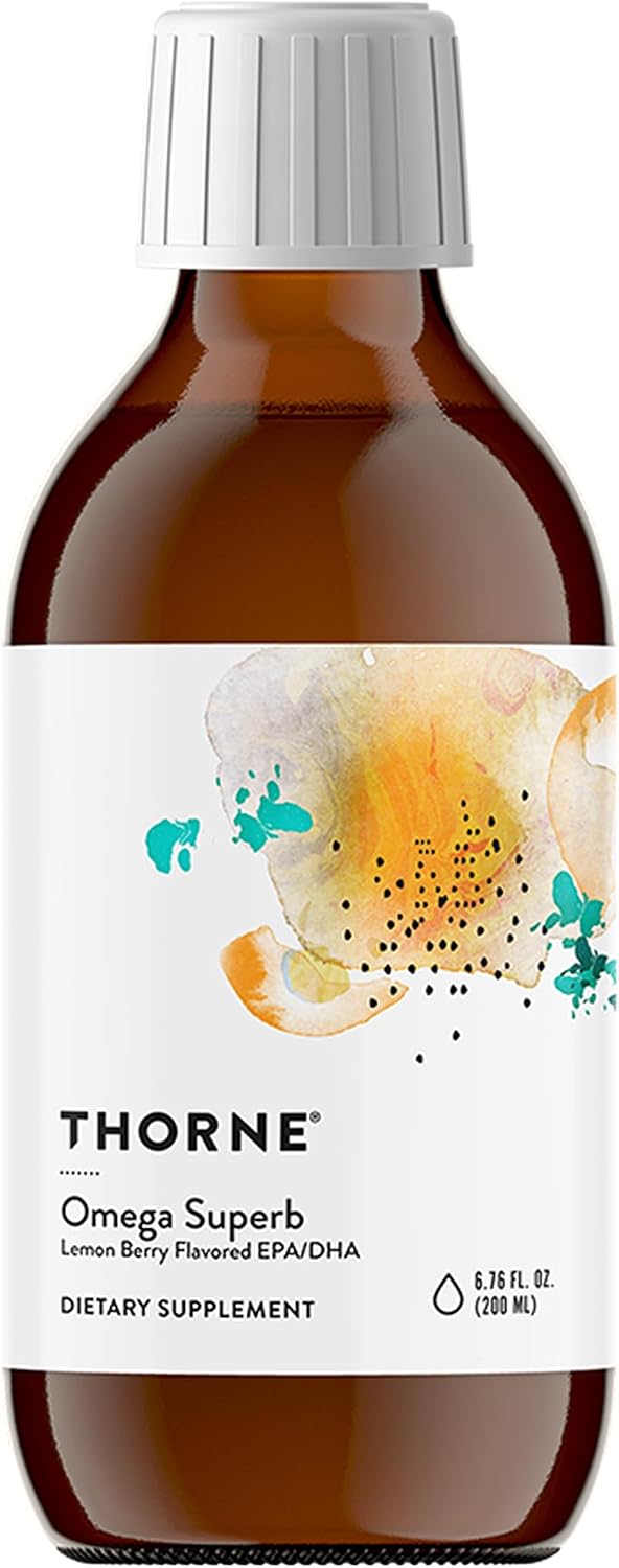 THORNE - Omega Superb - Fish Oil Liquid Supplement with EPA & DHA - Supports Brain, Skin