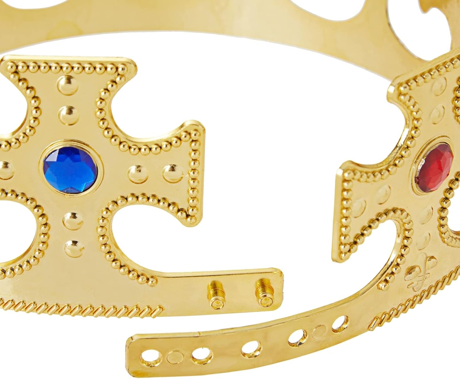 BLUE PANDA 4-Pieces King and Queen Crowns Set - Gold Crowns and Tiara for Royal Theme Birthday Party Costume Accessories and Photo Booth Props