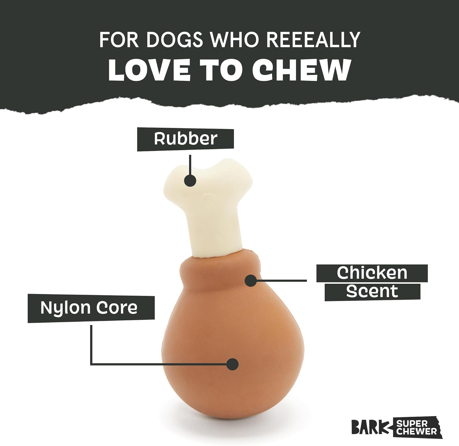 BarkBox Turkey Super Chewer - Toy for Large Dogs