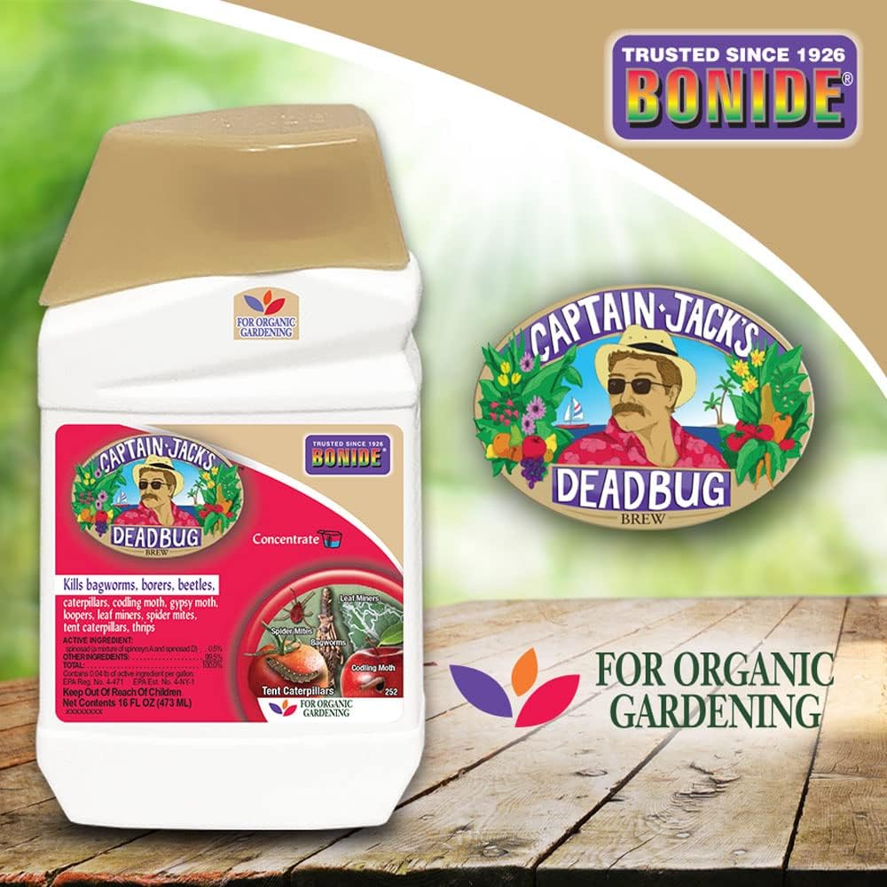Bonide Captain Jack's Deadbug Brew, 32 oz Concentrate Outdoor Insecticide and Mite Killer for Organic Gardening | Outdoor Insecticide and Mite Killer, For Organic Gardening