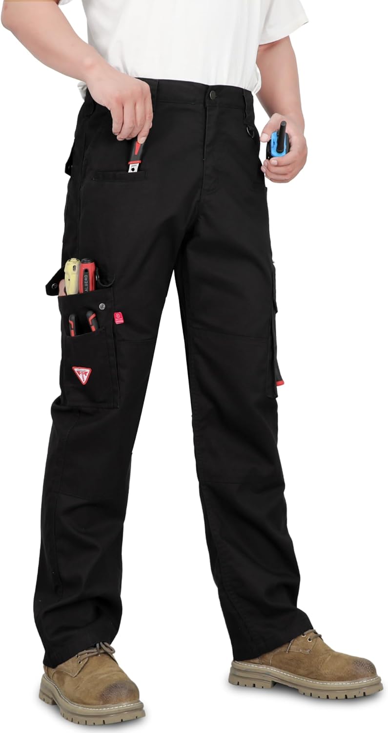 TICOMELA FR Pants for Men 7.5oz Lightweight (9 Pockets) Multi-Pocket 100% C