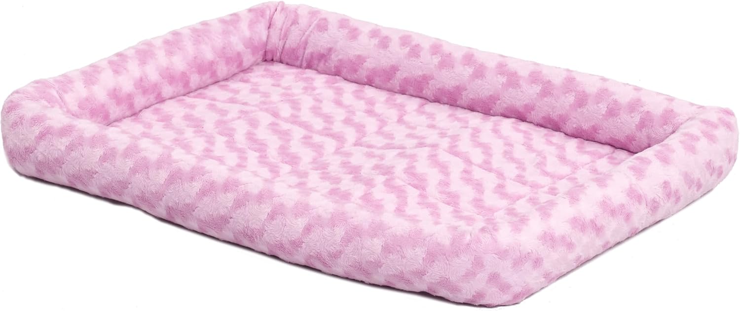 MidWest Homes for Pets QuietTime XXS Dog Bed – Cinnamon Faux Fur Bolster, Ultra-Soft and Machine Washable, Fits 18-Inch Crates and Carriers, for Small Dogs and Cats