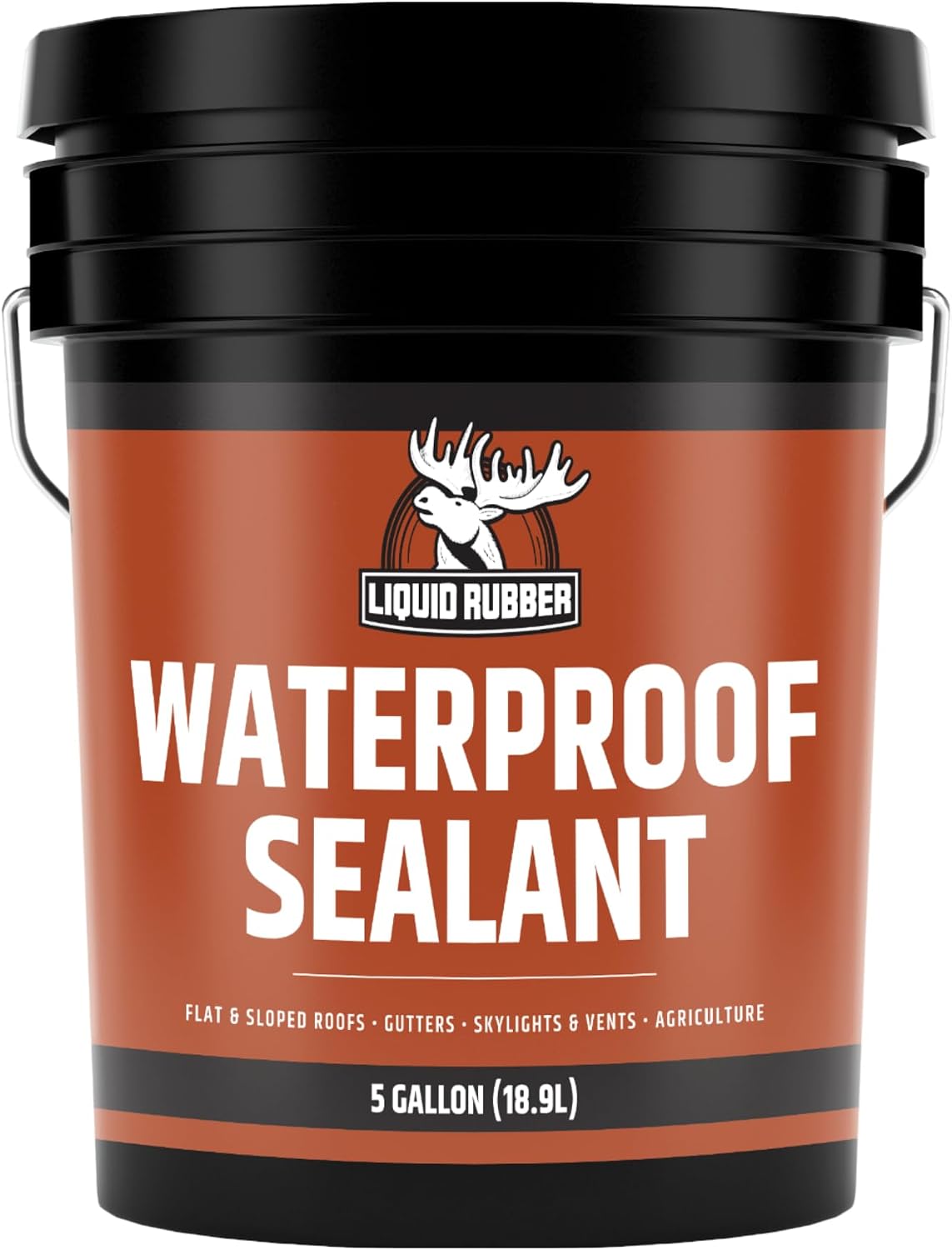Liquid Rubber Waterproof Sealant - Roof & Gutter Coating, Black, 1 Quart | DIY Leak Repair Coating, Flexible Elastomeric Waterproofing Membrane for Flat & Low-Slope Roofs, Gutters, Concrete, Plywood