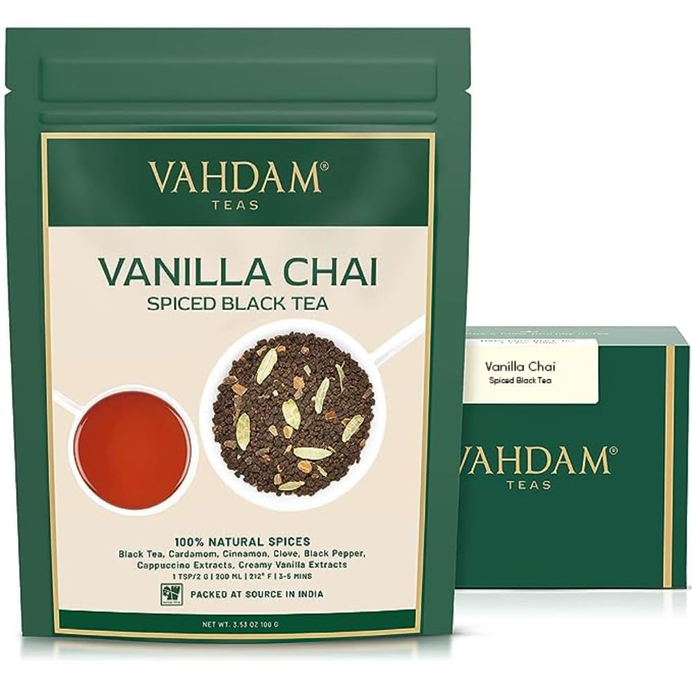 VAHDAM, Himalayan Green Tea Leaves (50+ Cups, 3.53 Oz) Non GMO, Gluten Free | High Elevation Grown Green Tea Leaves From Himalayas | Pure Unblended Single Origin Green Loose Leaf Tea | Vacuum Sealed