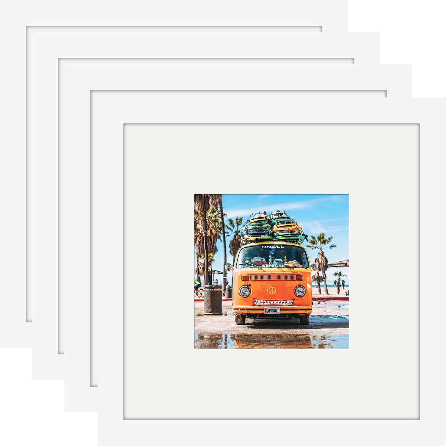 WUTL 8x8 Black Picture Frames Square