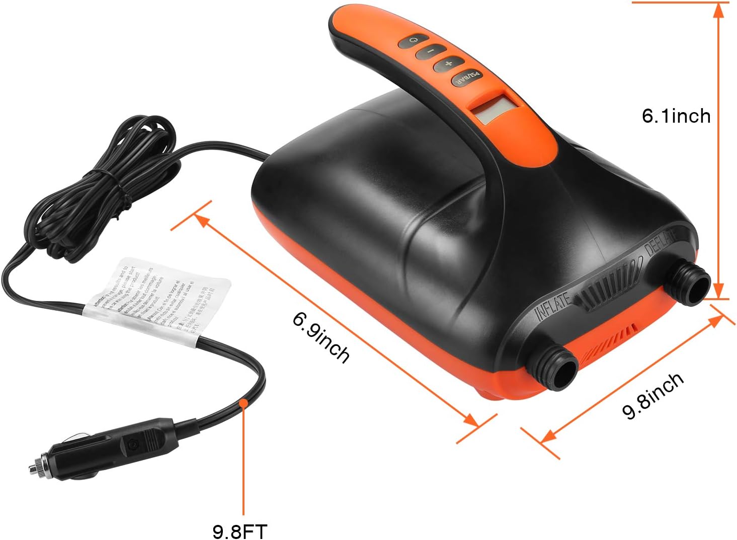 AGPTEK Paddle Board Pump, 20PSI Digital Electric Air Pump