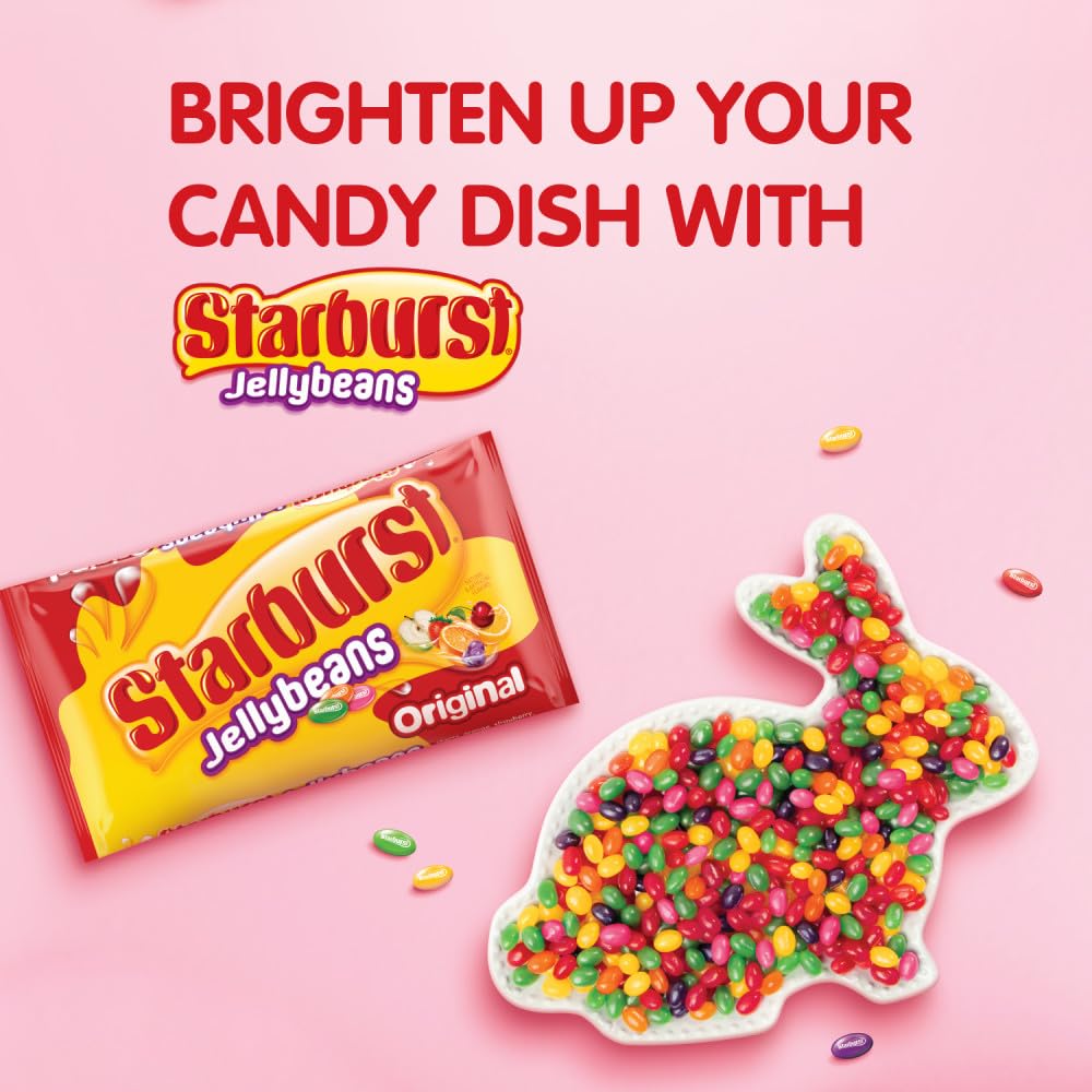 Starburst Original Jellybeans Candy, 14 ounce bag | Soft fruit jellybeans with a chewy center, great for candy bowls, candy salads, party favors