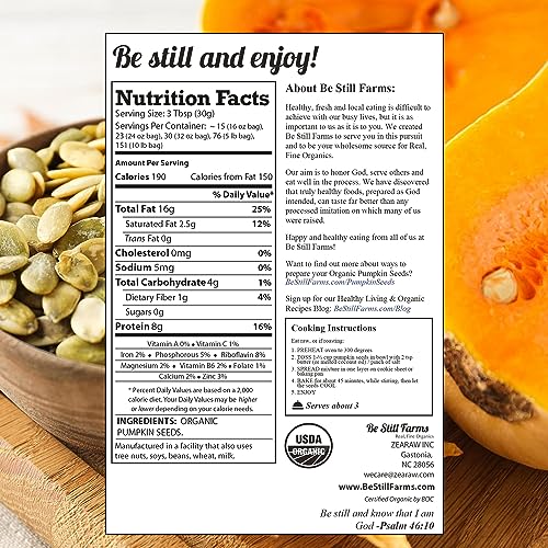 Organic Raw Pumpkin Seeds to Eat 2.8lb - Bulk Unsalted Pepitas No Shell | Whole Natural Snacks for Keto - High in Fiber - USDA Certified | Non-Gmo | Gluten Free | Vegan