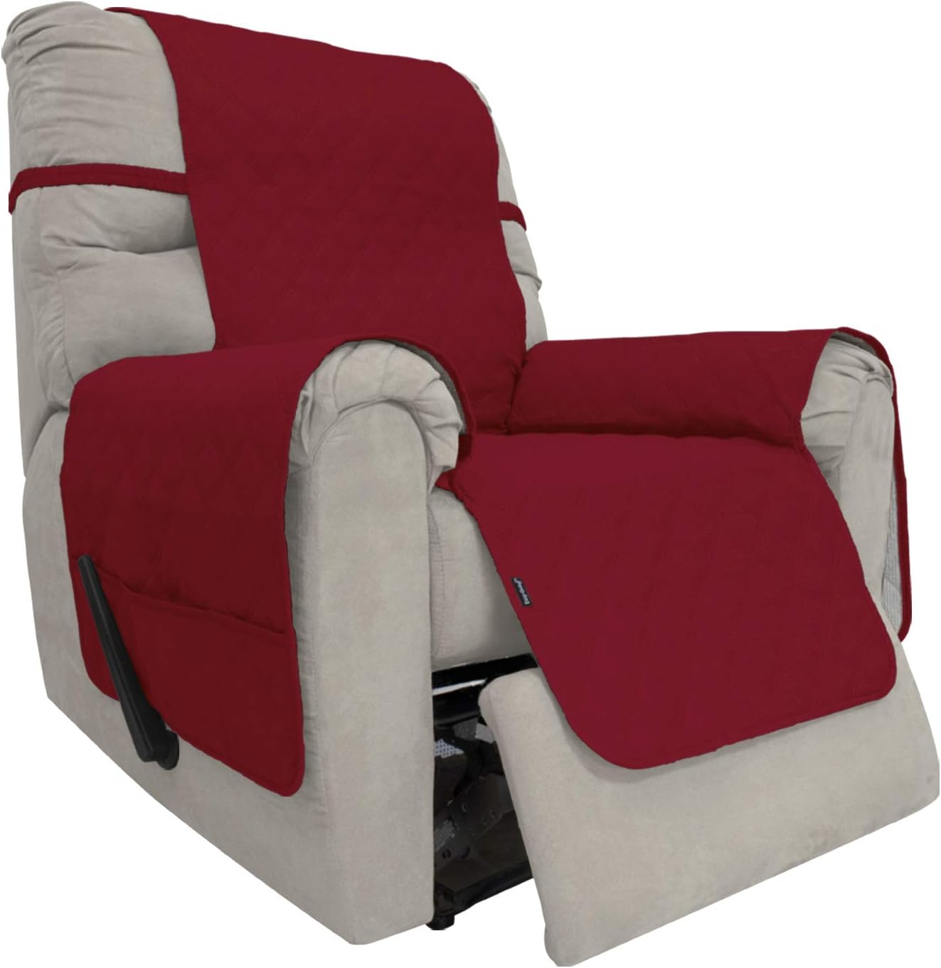 Easy-Going Waterproof Non-Slip Couch Cover, Small Recliner, Chocolate