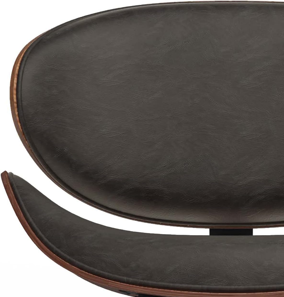 SIMPLIHOME Regina Rattan Mid-Century Modern Arm Dining Chairs in Black