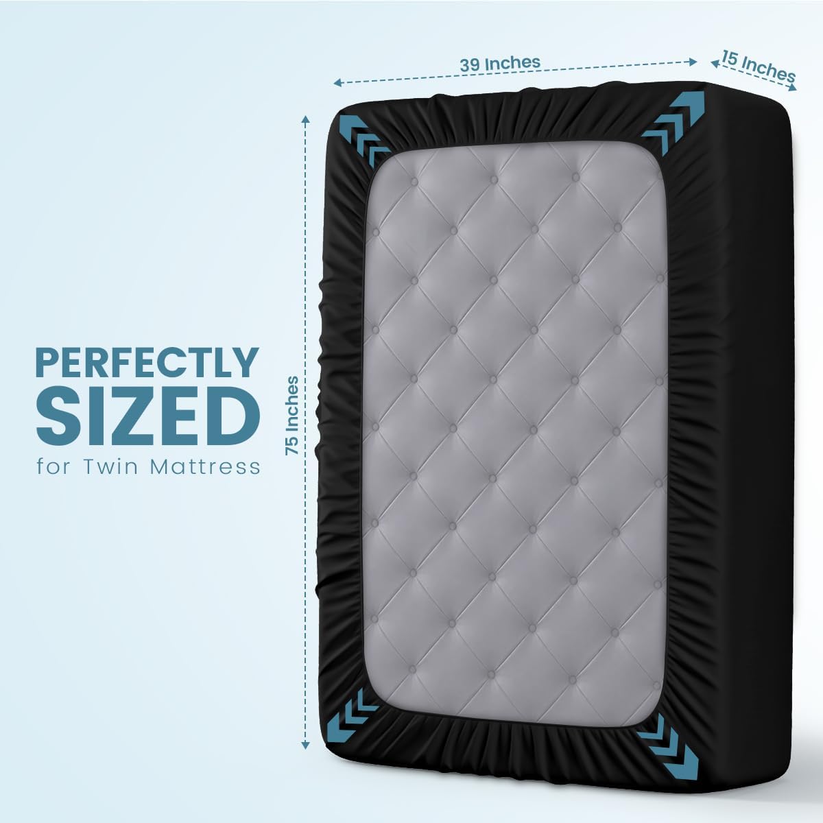 Waterproof Queen Size Mattress Protector fits Upto 17" deep Mattresses | Utopia Bedding 200 GSM Soft & Breathable Mattress Cover, Dirt-Proof, Noiseless, Machine Washable Fitted Sheet Style, White