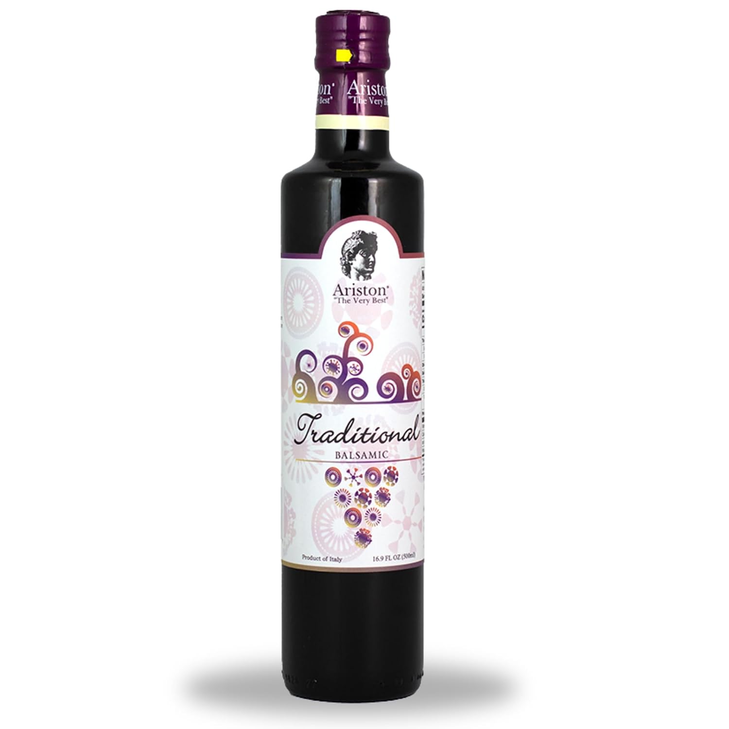 Ariston Aged Balsamic Vinegar of Modena, Traditional Flavored, 16.9 Fl Oz | Organic Gourmet Italian Vinegar, Oak Barrel Aged, Perfect for Salads, Pasta & Finishing Dishes, No Added Sugar, Vegan