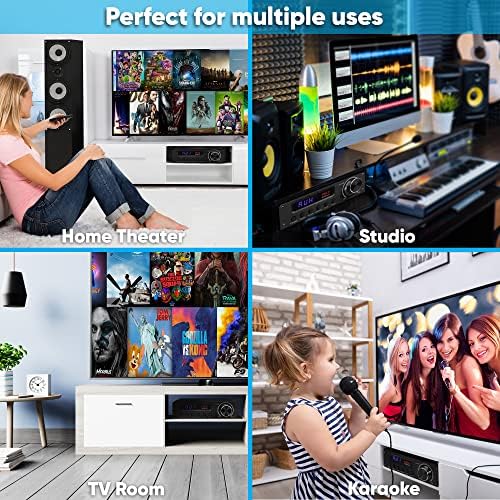 Pyle Wireless Bluetooth Home Audio Amplifier - 100W 5.1 Channel Home Theater Receiver, Surround Sound w/ HI Def In and Out, RCA In, Subwoofer Out