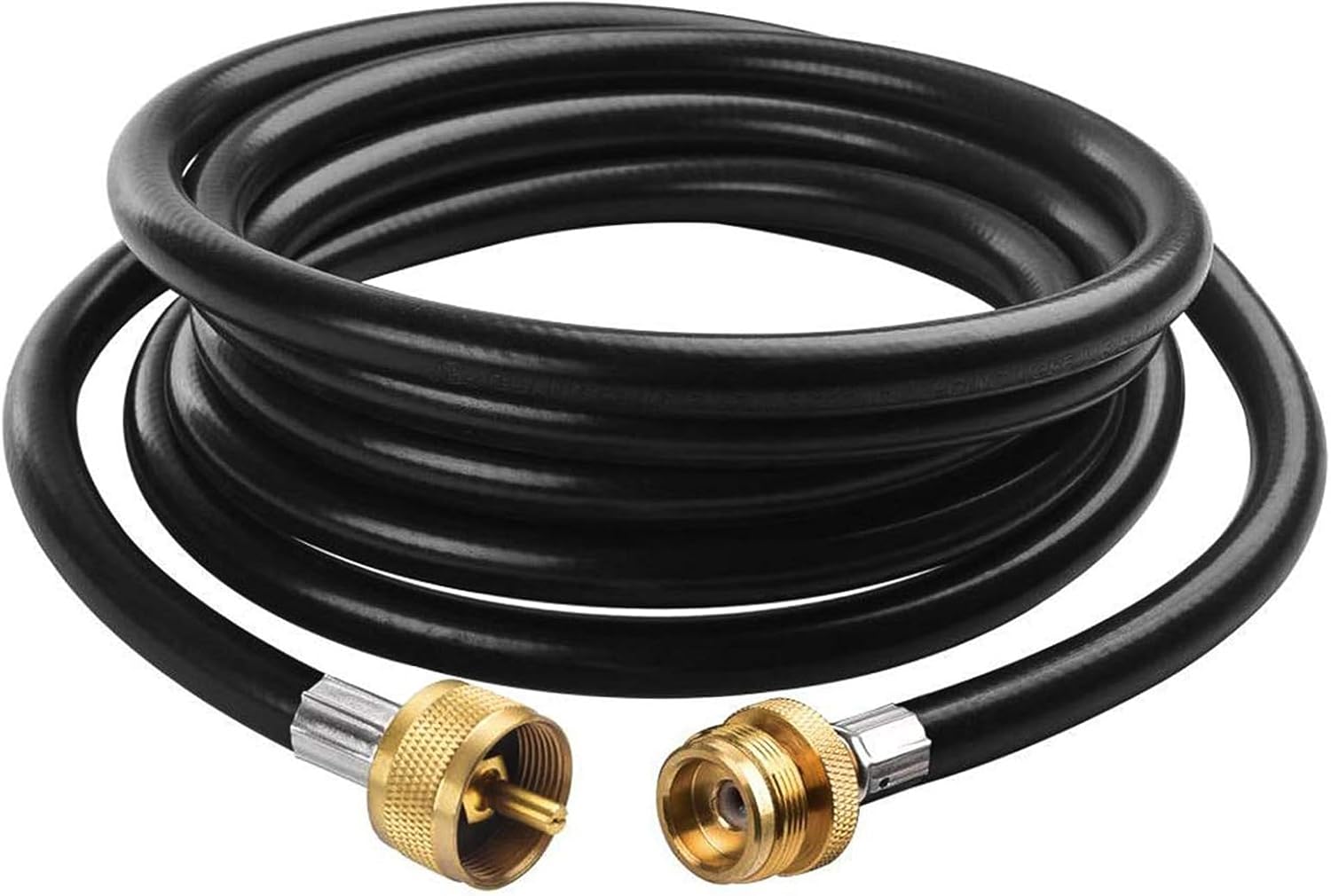 SHINESTAR 5FT Propane Extension Hose for Propane Tree, Tee Adapter | 1"-20 Male to Female Throwaway Cylinder Thread Propane Tank Hose Extension for Camping Stove, Buddy Heater, Weber Q Grill