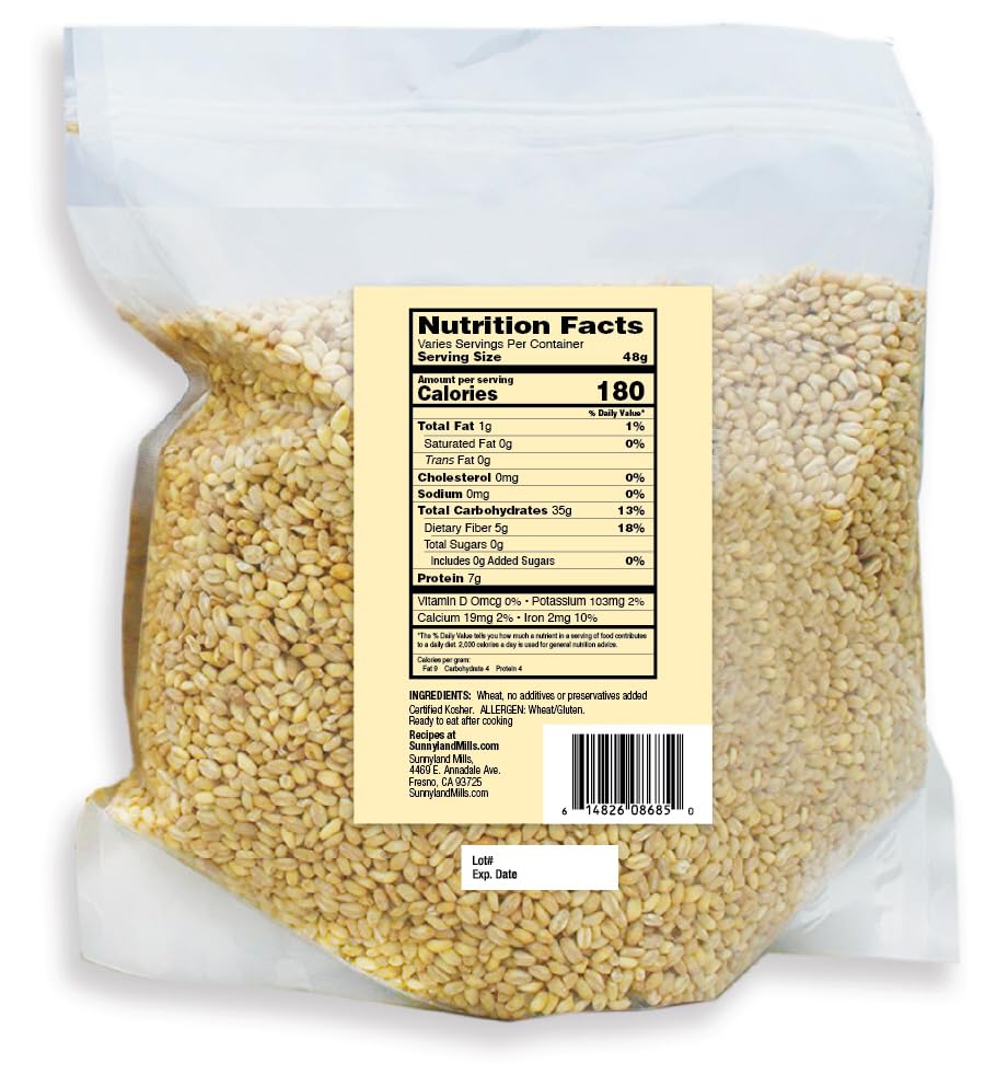 Pearled Wheat (ND), 4lbs (2 Pack)