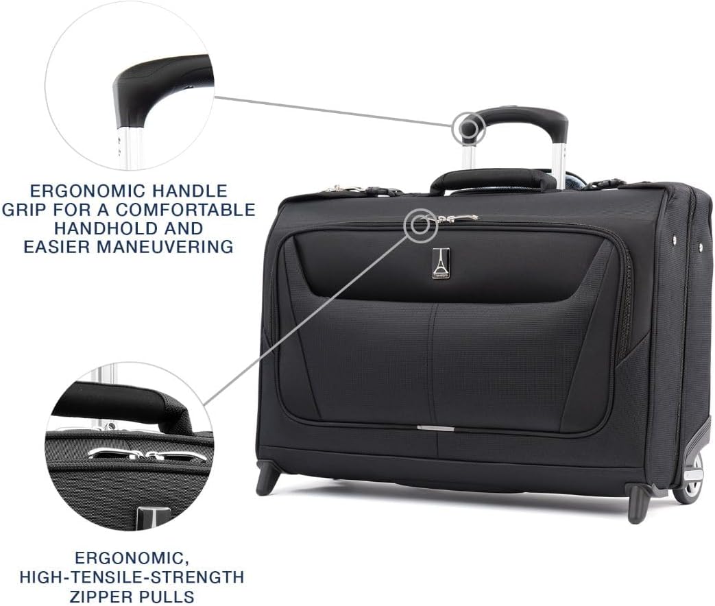 Travelpro Maxlite 5 Softside Carry-On Rolling Garment Bag, Black, 22-Inch