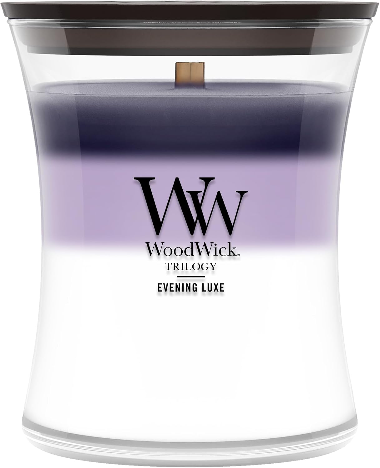 WoodWick Café Sweets Trilogy Holiday Candle Gifts for Women and Men, 9.7 oz Medium Hourglass Trilogy Candle with Crackling Wick
