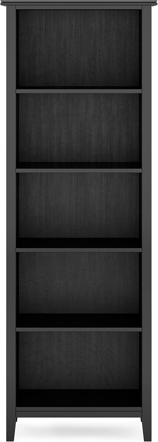 SIMPLIHOME Artisan 53" Wide Solid Wood TV Stand in Russet Brown