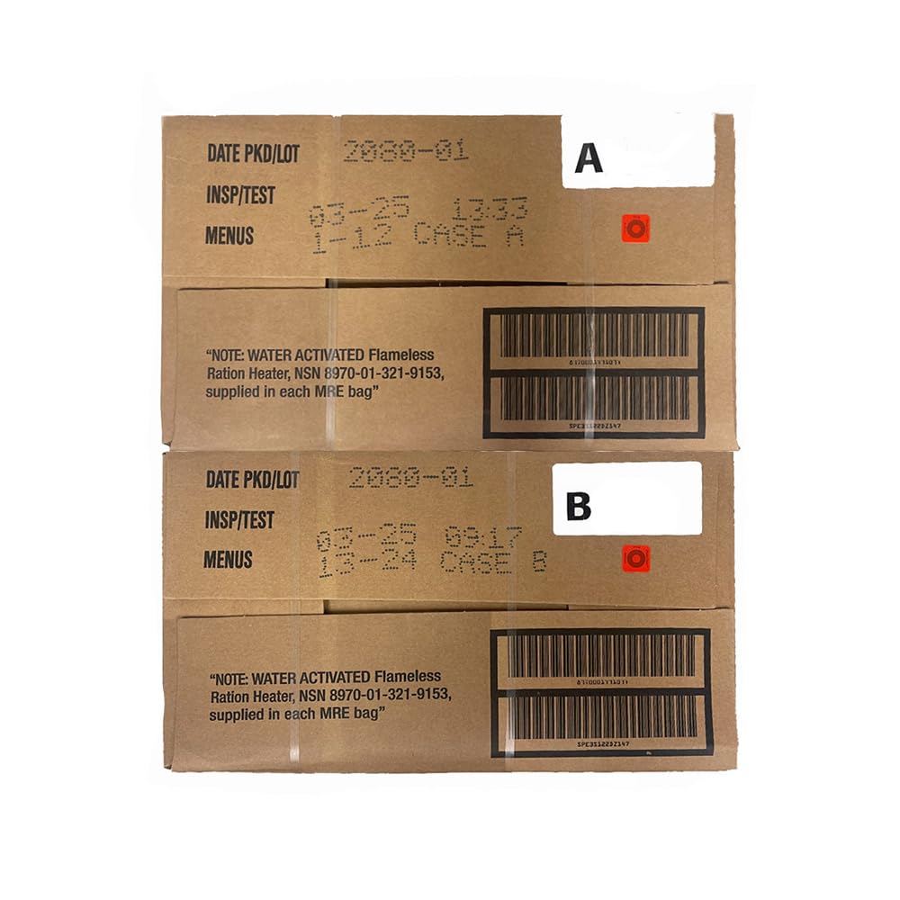 U.S. MRE Variety Pack of 12, A or B Case Random
