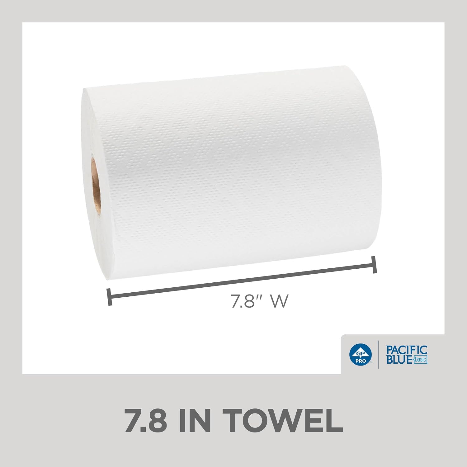 Georgia-PacificBlue Basic Paper Towel Rolls by PRO, White, 28706, 350 Feet Per Roll, 12 Rolls Per Case
