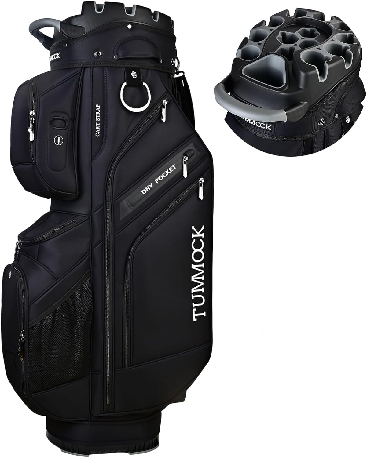 Golf Cart Bag, 14-Way Top Divider with Multiple Storage Pockets, Lightweight & Durable Golf Bag for Men, Cart-Friendly Design