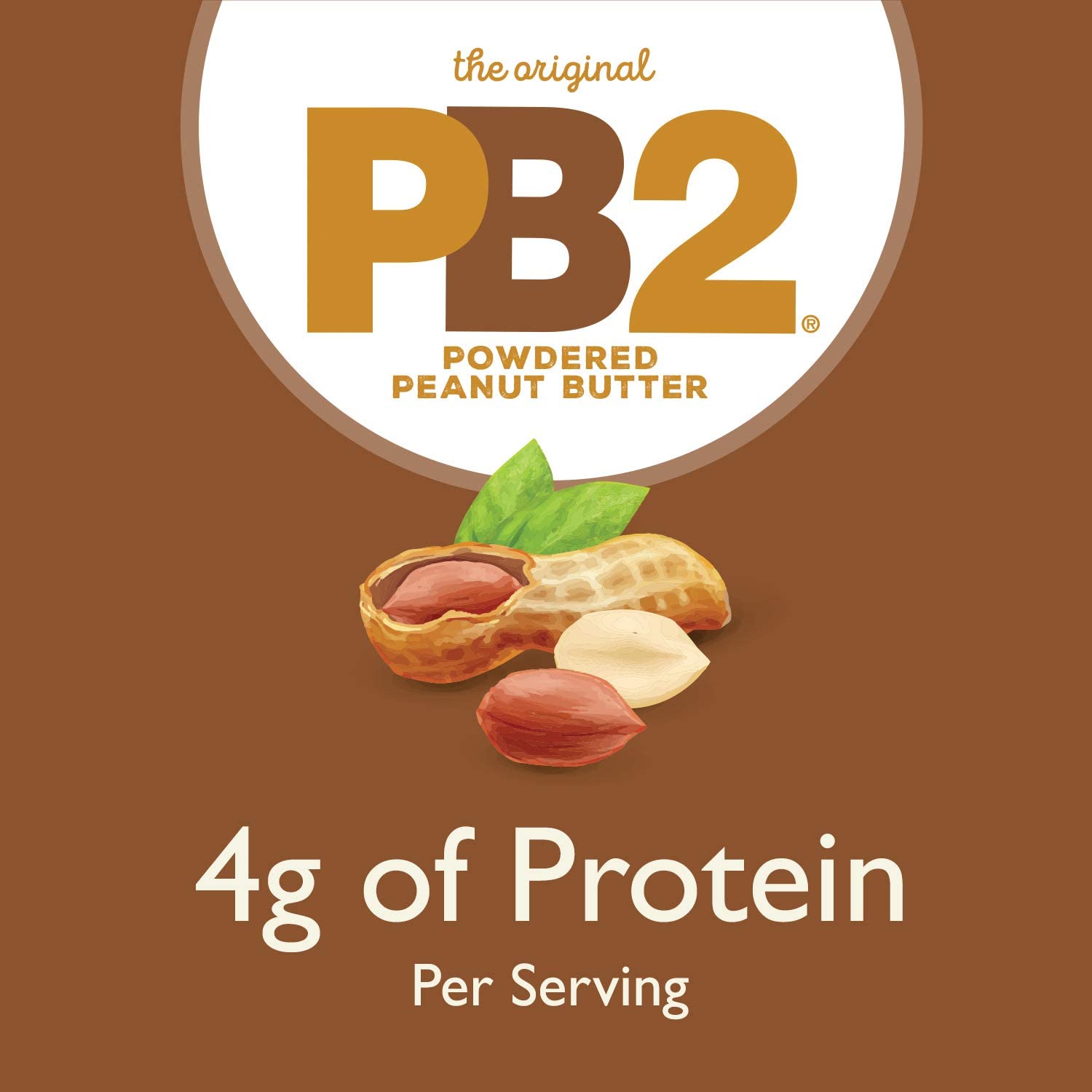 PB2 Powdered Chocolate Peanut Butter with Cocoa - 4g of Protein, 90% Less Fat, Certified Gluten Free, Only 50 Calories per Serving for Shakes, Smoothies, Low-Carb, Keto Diets
