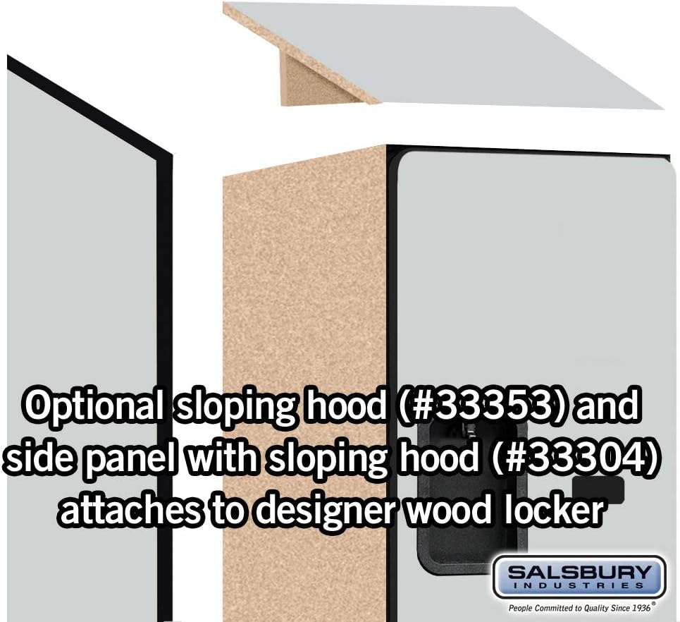 Salsbury Industries Double Tier 'S' Style Designer Wood Locker, Mahogany, 5' 3" x 15"