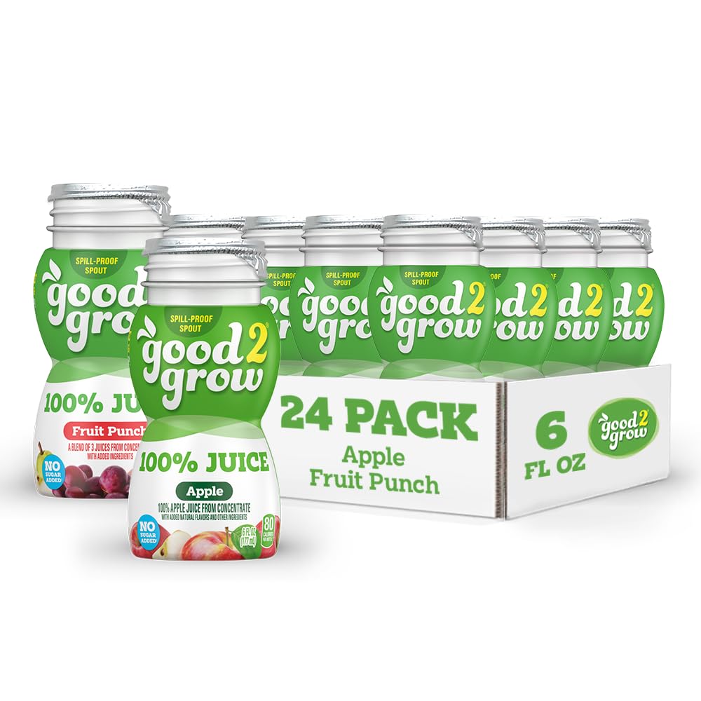 good2grow 100% Apple Juice & Fruit Punch Juice for Kids, 6 fl oz, 24 Pack