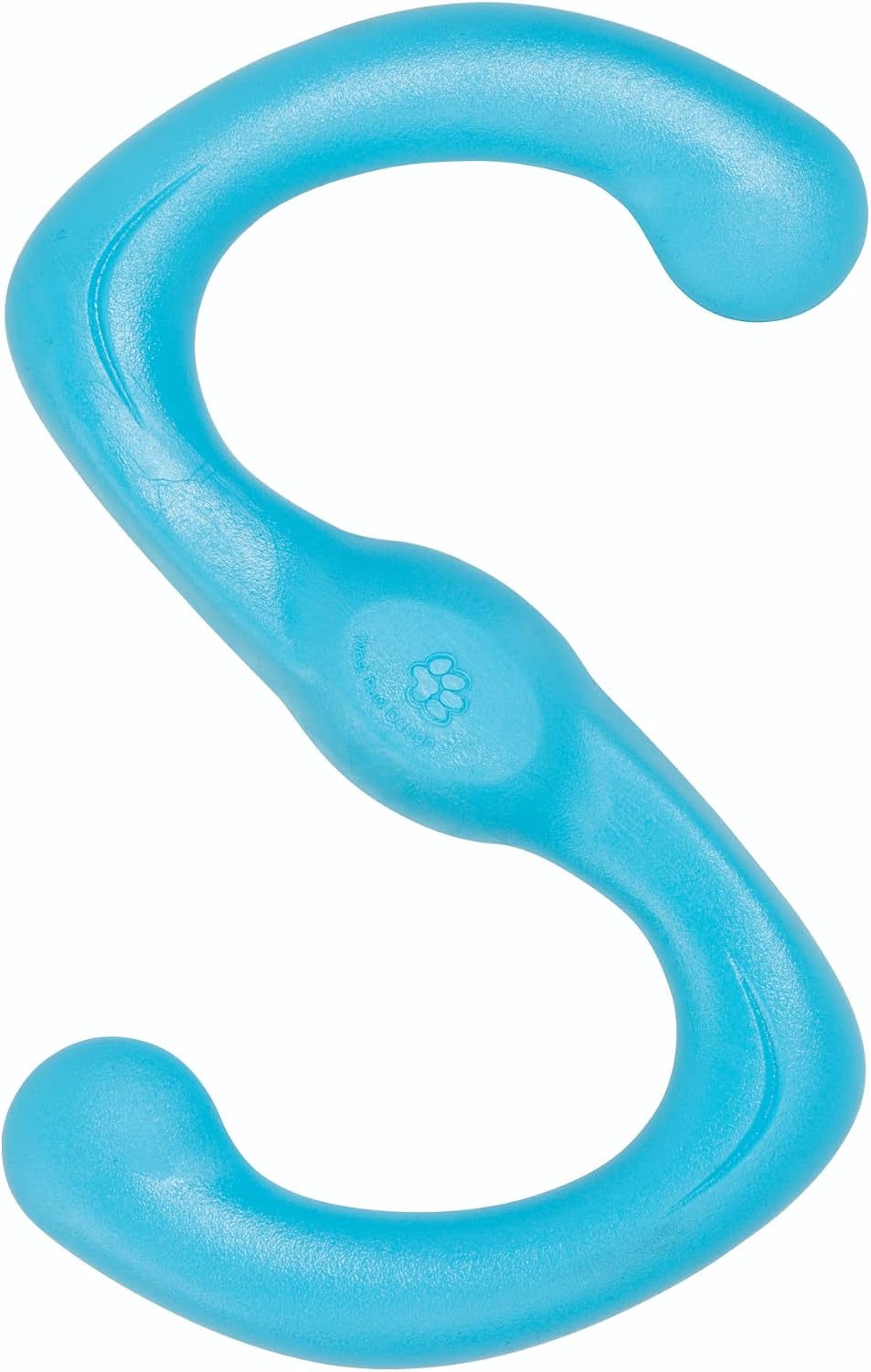 WEST PAW Zogoflex Bumi Dog Tug Toy – S-Shaped, Lightweight Chew Toys for Fetch, Play, Pet Exercise – Tug of War Soft Flinging Squishy Chewy Toy for Dogs – Guaranteed, Latex-Free, Small 8", Aqua Blue