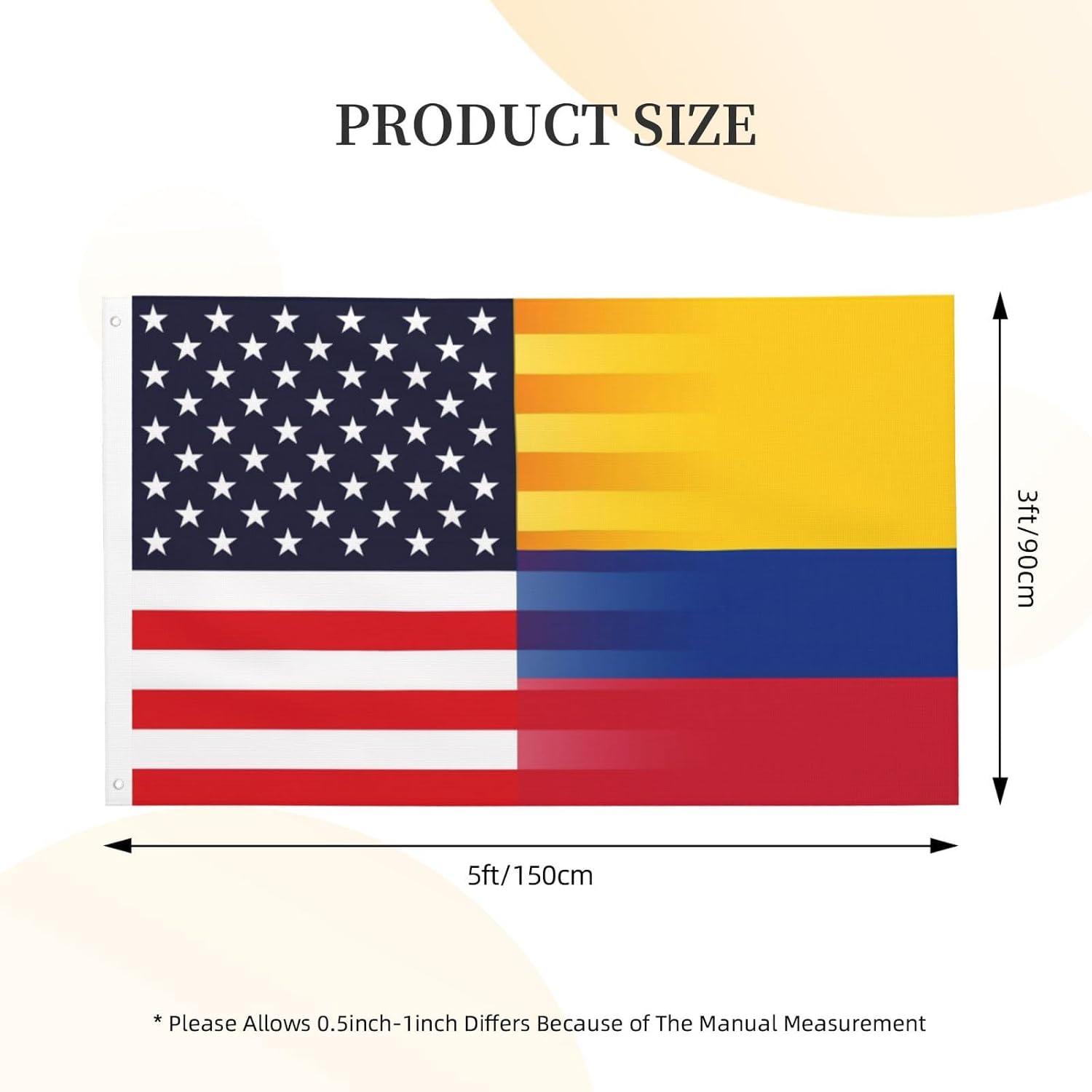 Nicaragua Nicaraguan And American Flag America USA 3x5 Ft Indoor Outdoor Decor Banner National Flags for Garden Yard Car Outside Decoration