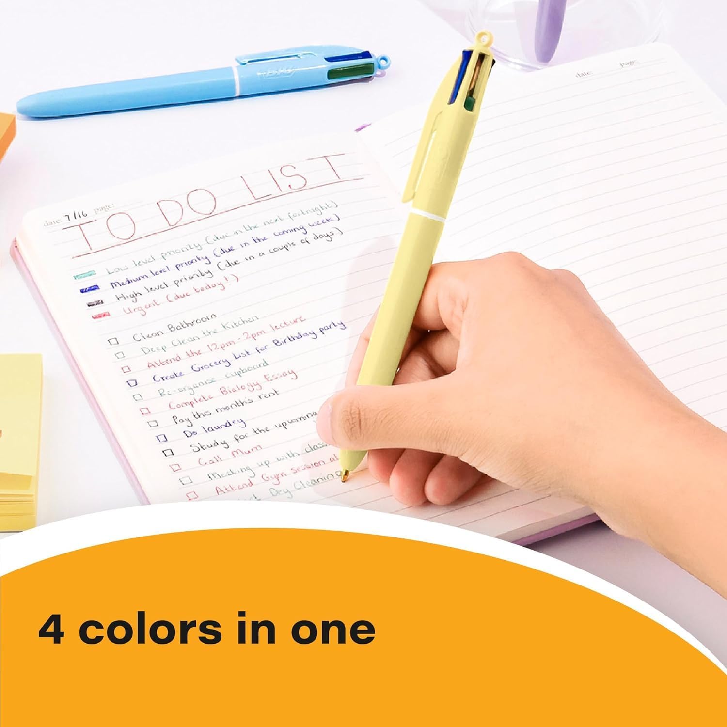 BIC 4-Color Original Retractable Ballpoint Pen, 1.0 mm Medium, 3-Count Pack