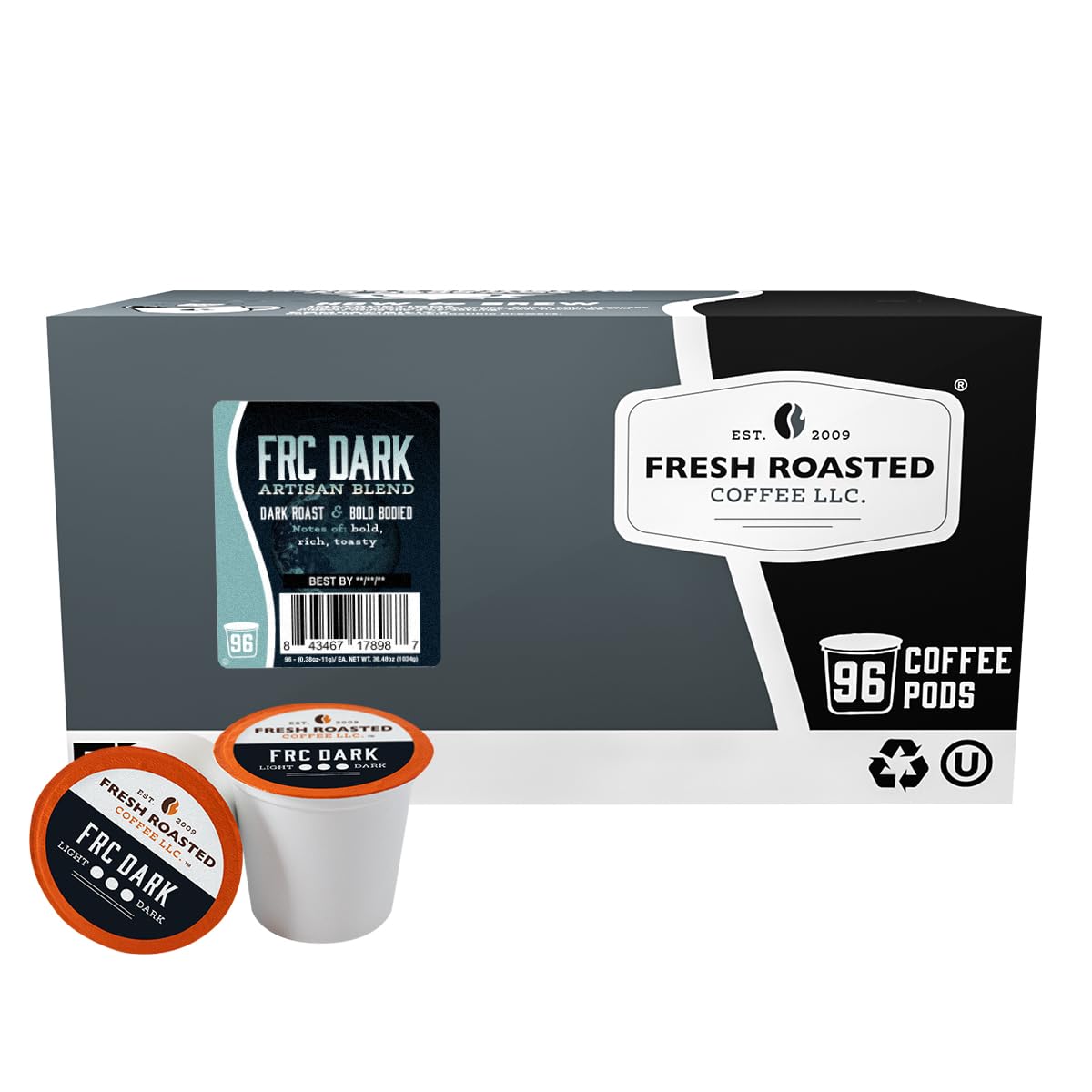 Fresh Roasted Coffee, Organic Colombian K-Cup Pods for Keurig Brewers, Medium Roast, USDA Organic, Kosher, 24 Count (Pack of 3)