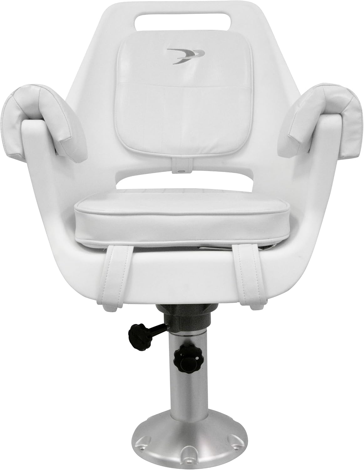Wise 8WD007-7-710 Deluxe Pilot Chair with Cushions, Mounting Plate, Adjustable Height Pedestal and Seat Mount | Adjusts 12 to 18 in tall